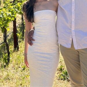 Princess Polly Strapless White Oscar Maxi Dress